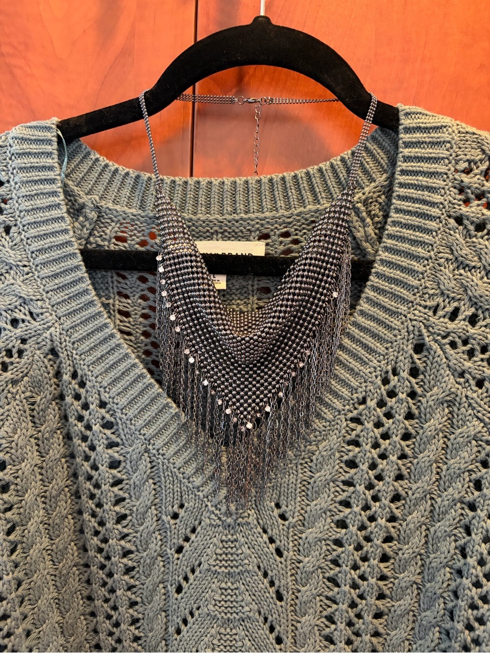 torrid mesh and fringe statement necklace